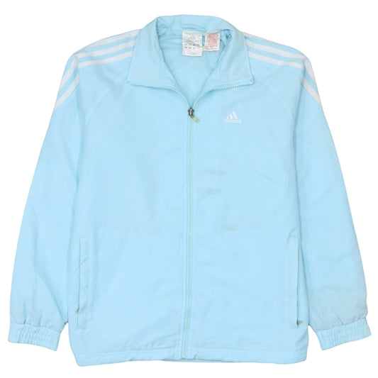 Additional front view of Adidas boys’ blue track jacket, size 10, years full zip sportswear