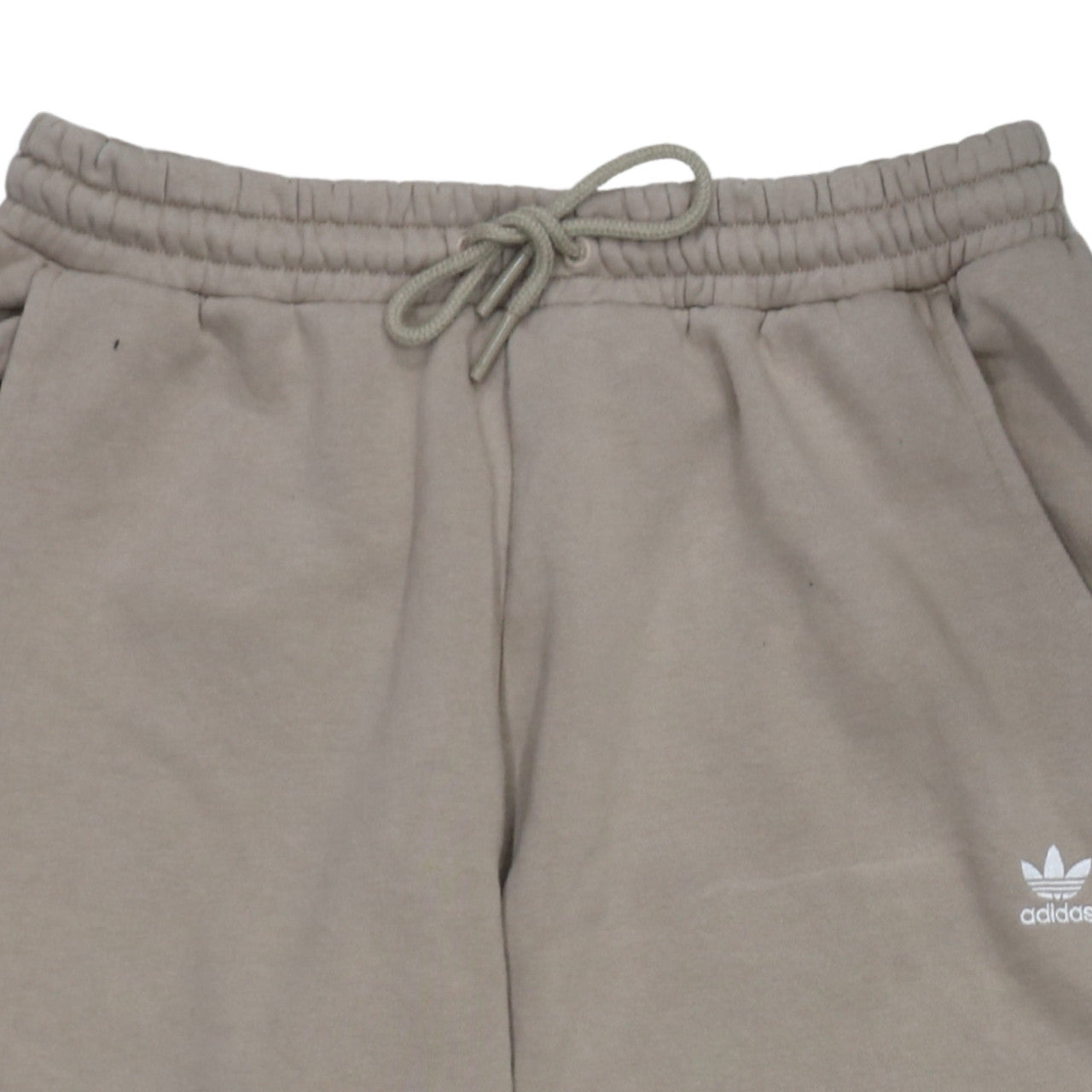 Adidas Women's Beige Jogger Sweatpants Size 12 Fleece Cuffed