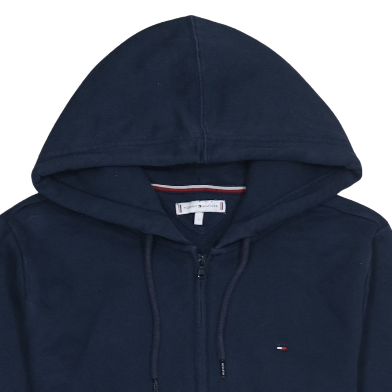Mens UK Size L Tommy Hilfiger Blue Full Zip Hoodie