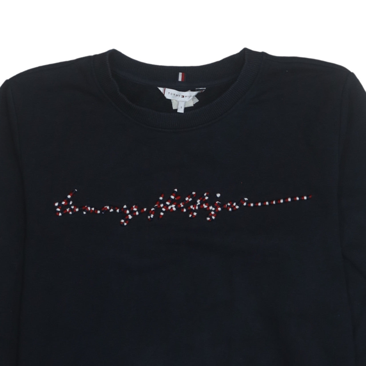 Womens UK Size S Tommy Hilfiger Black Pullover Sweatshirt