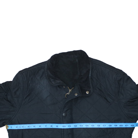 Barbour Men's Black Quilted Mid-Length Jacket L 42in Padded Outdoor