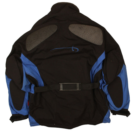 Spada Men's Blue Black Motorcycle Jacket S Waterproof Belted