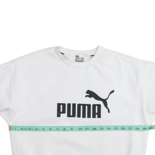 Womens UK Size S PUMA White Pullover Sweatshirt