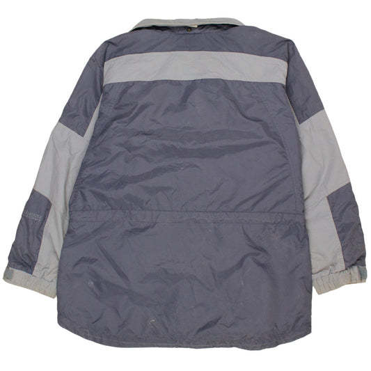 Columbia Women's Blue Long Parka Jacket L Waterproof Outdoor