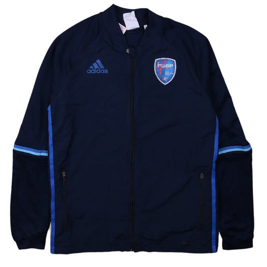 Additional front view of Adidas boys’ blue full zip hoodie sweatshirt 13-14 years football climacool