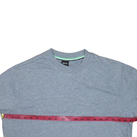 Mens UK Size L HUGO BOSS Grey Pullover Sweatshirt
