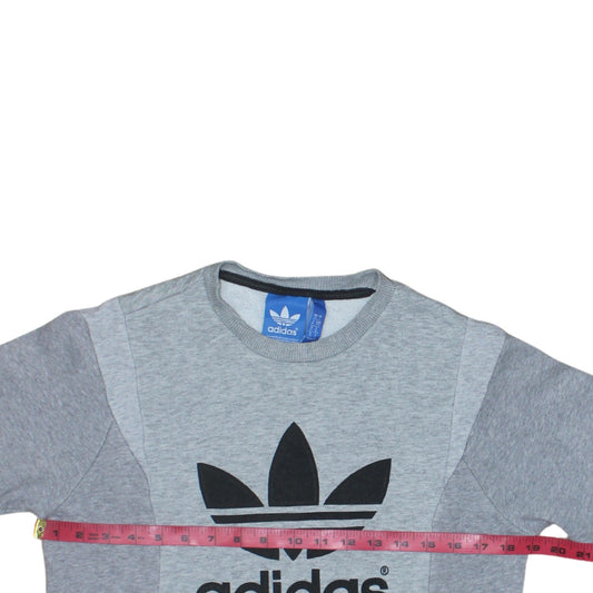 Womens UK Size S adidas Grey Pullover Sweatshirt