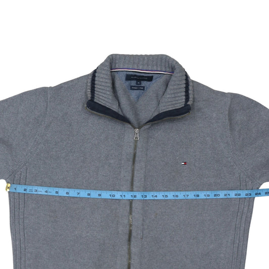 Mens UK Size XL Tommy Hilfiger Grey Full Zip Jumper