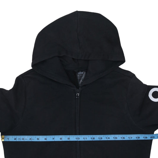 Womens UK Size L adidas Black Full Zip Hoodie