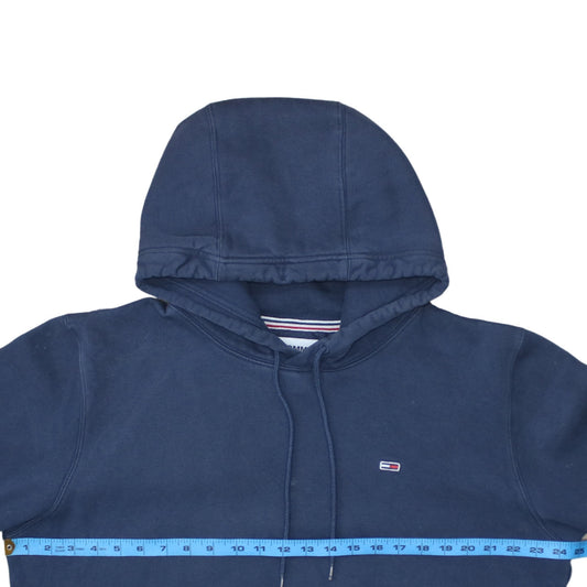 Mens UK Size L Tommy Jeans Blue Pullover Hoodie