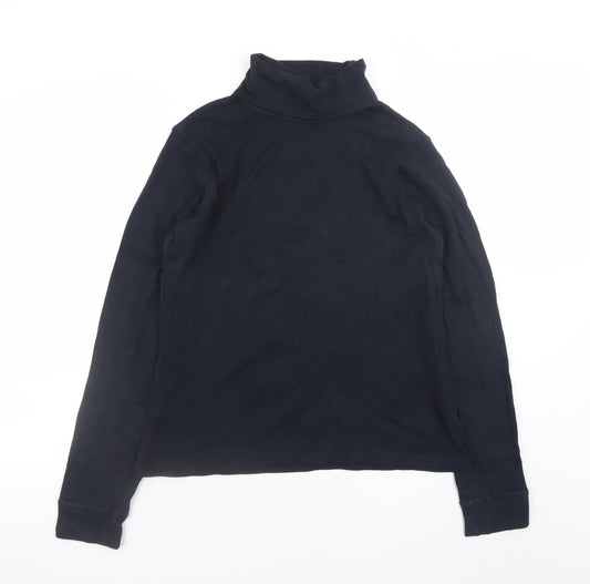 Mountain Warehouse Womens Black Roll Neck Long Sleeve Cotton Top UK14