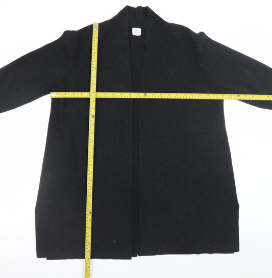 John Lewis Women’s Black Wool Blend Longline Cardigan Size 16
