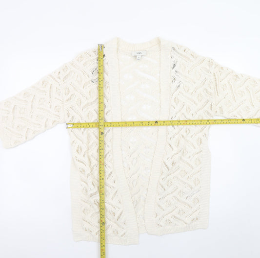 Womens UK Size XS Marks and Spencer Ivory Cardigan Jumper