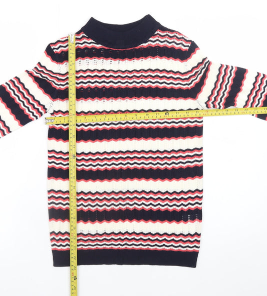 Womens UK Size 8 Papaya Multicoloured Pullover Jumper