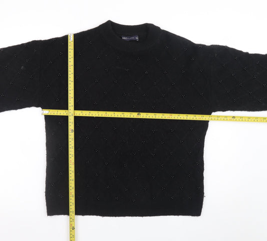 Womens UK Size M Marks and Spencer Black Pullover Jumper