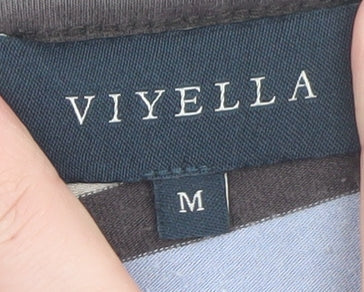 Womens UK Size M Viyella Multicoloured Basic T-Shirt