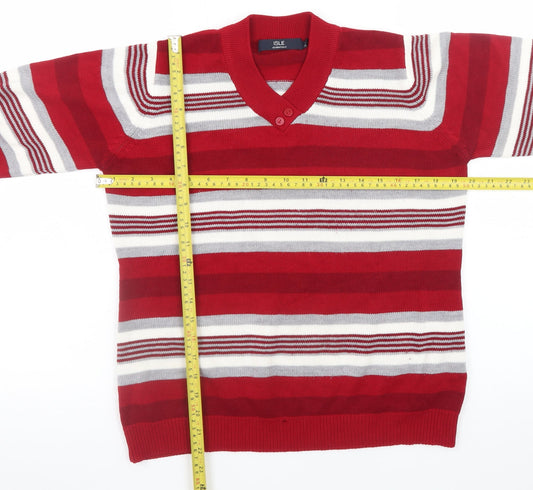 Womens UK Size 14 ISLE Essentials Red Pullover Jumper