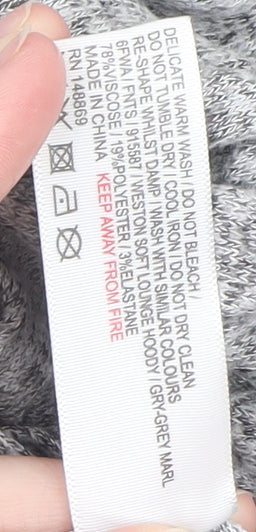 Womens UK Size 8 FatFace Grey Pullover Hoodie