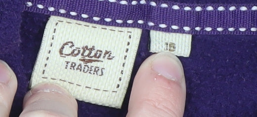 Womens UK Size L Cotton Traders Purple Pullover Sweatshirt