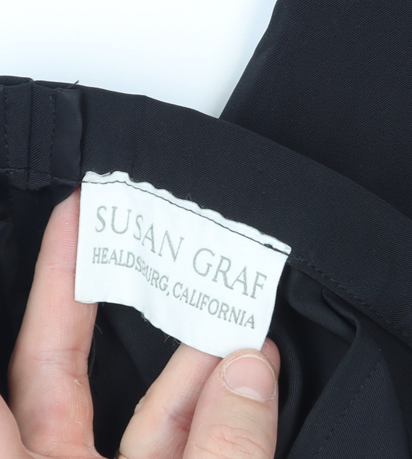 Womens UK Size 16 Susan Graf Regular Fit Business Workwear Formal Black Trousers
