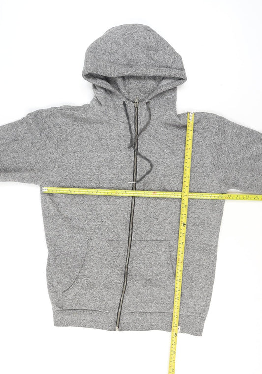 Mens UK Size M Bellfield Grey Full Zip Hoodie