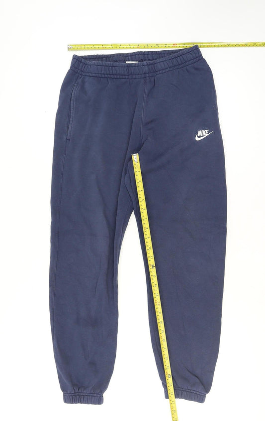 Mens UK Size M Nike Regular Fit Jogger Blue Trousers