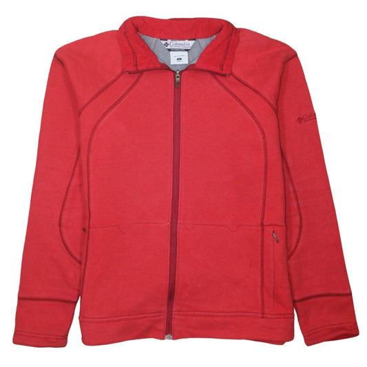 Womens UK Size L Columbia Red Hiking Walking Gym & Training Jacket