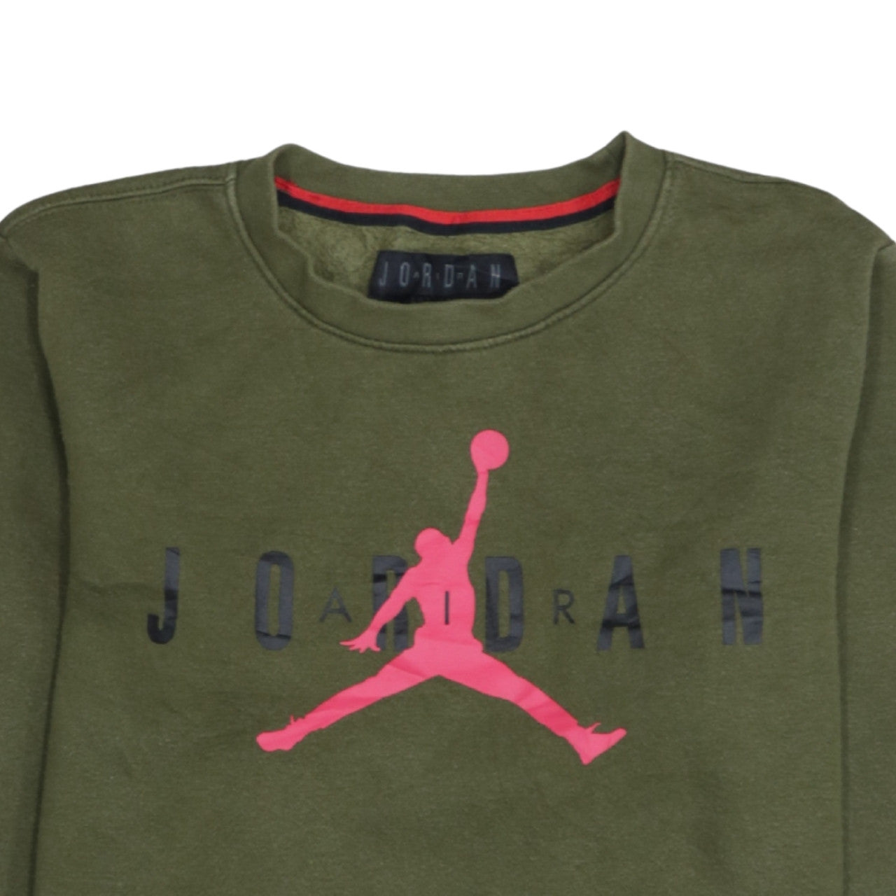 Additional view of Jordan boys’ green black sweatshirt crew neck fleece regular fit 10-11 years