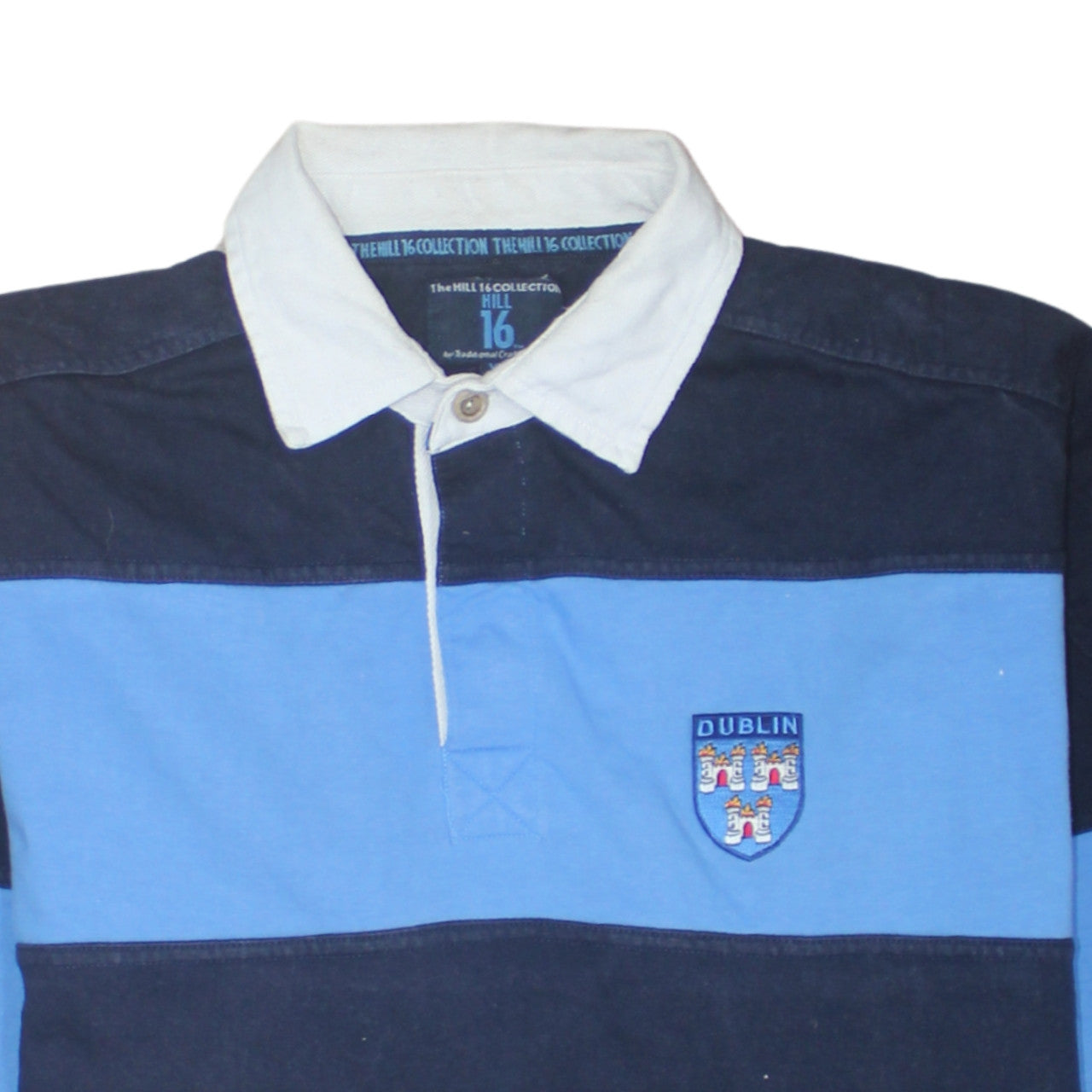 Mens UK Size XL The Hill 16 Collection Blue Henley Sweatshirt