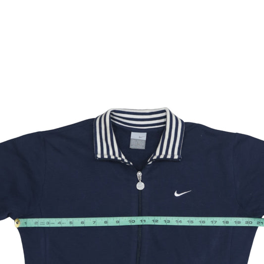 Nike Men's Blue L Track Jacket Full Zip Cotton Blend Sportswear