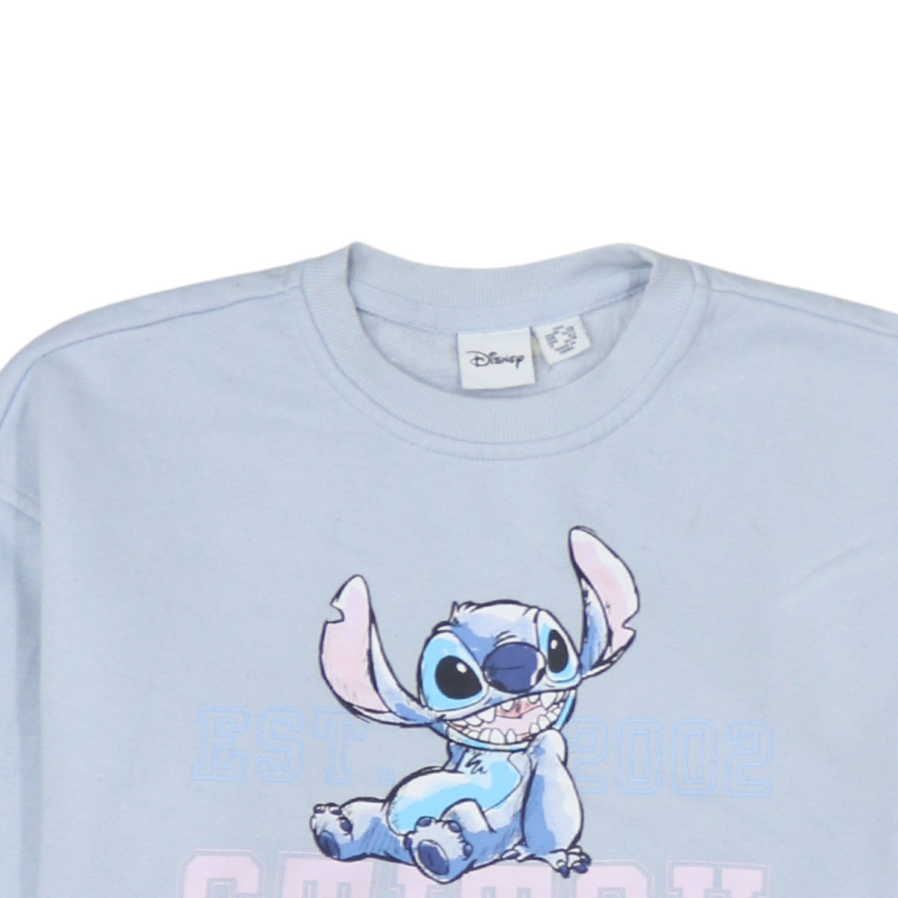 Womens UK Size 2XS Disney Blue Pullover Sweatshirt