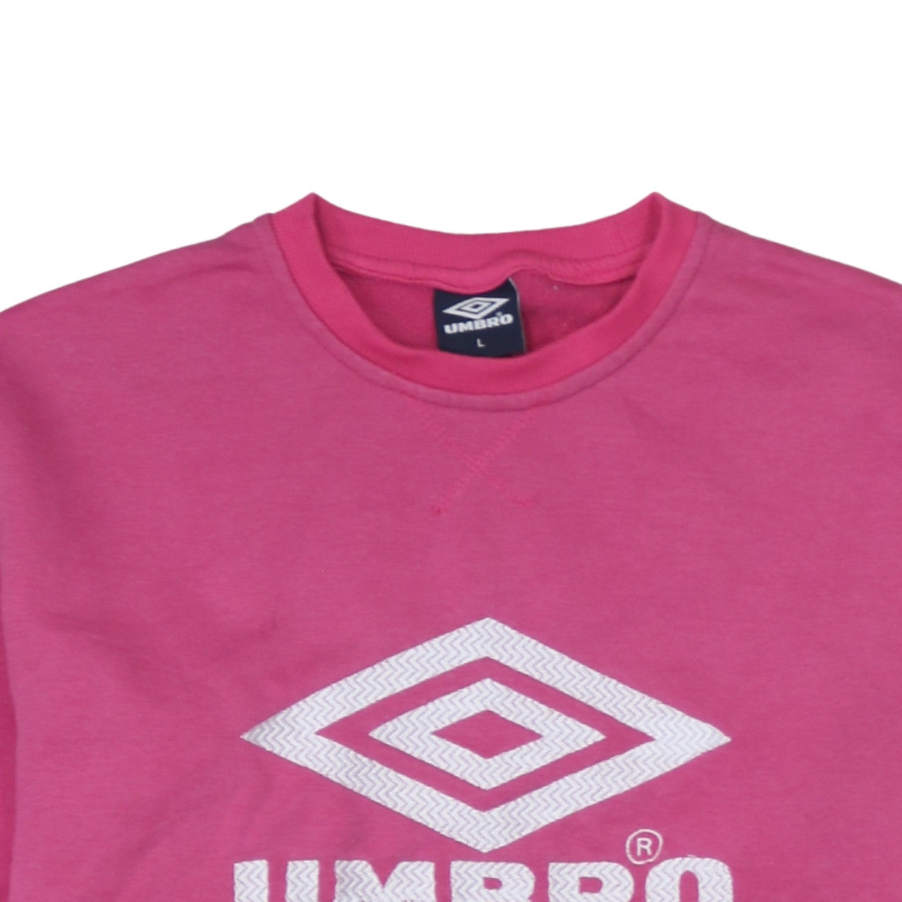 Womens UK Size L Umbro Pink Pullover Sweatshirt