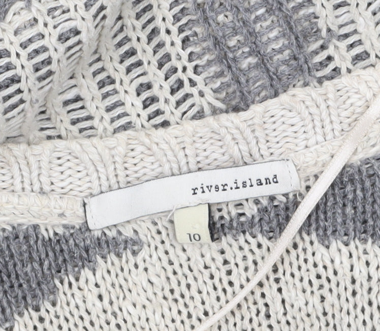 Womens UK Size 10 River Island Grey Cardigan Jumper