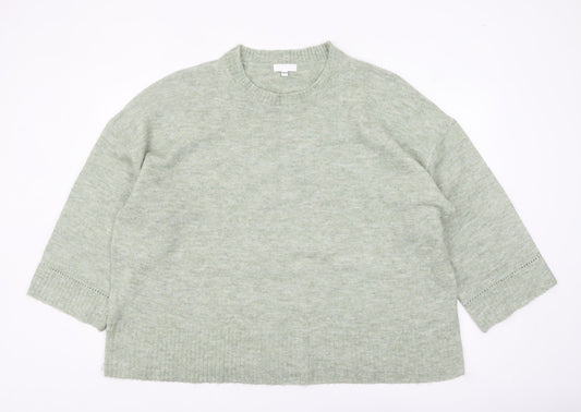 Womens UK Size 28/30 Simply Be Green Pullover Jumper