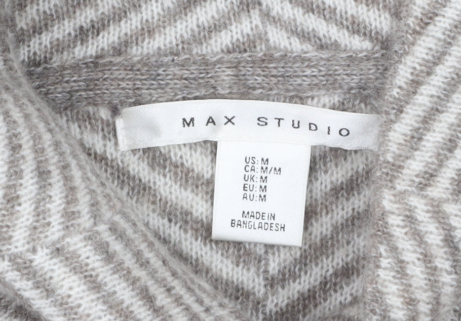 Womens UK Size M Max Studio Beige Cardigan Jumper