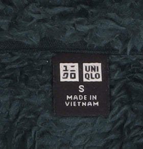 Uniqlo Women’s Green Fleece Zip Jacket Size S Lightweight Winter