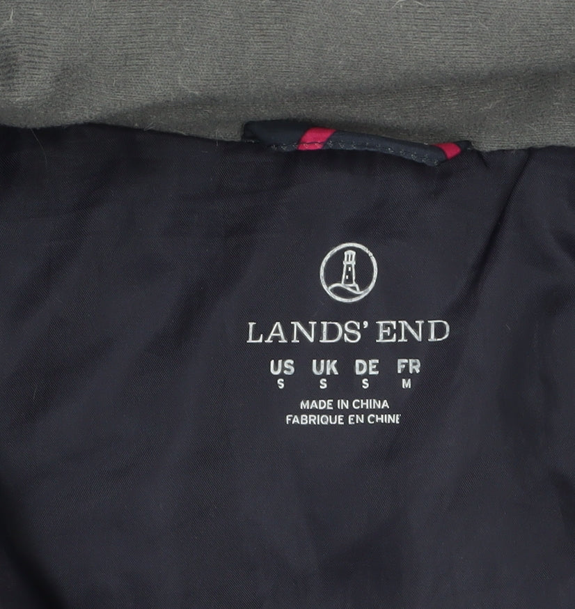 Womens UK Size S Lands' End Blue Puffer Jacket