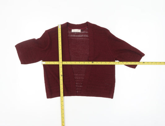 Womens UK Size 10 Marks and Spencer Red Cardigan Jumper