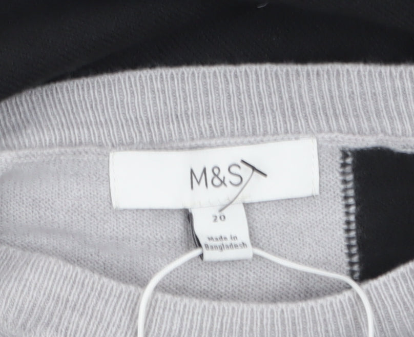 Womens UK Size 20 Marks and Spencer Multicoloured Pullover Jumper