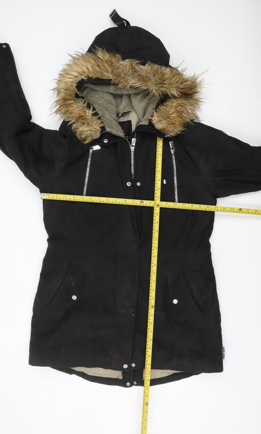 Womens UK Size 16 Cobalt of Sweden Black Parka Coat