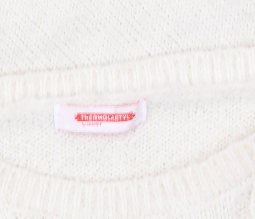 Womens UK Size 10 Damart Ivory Pullover Jumper