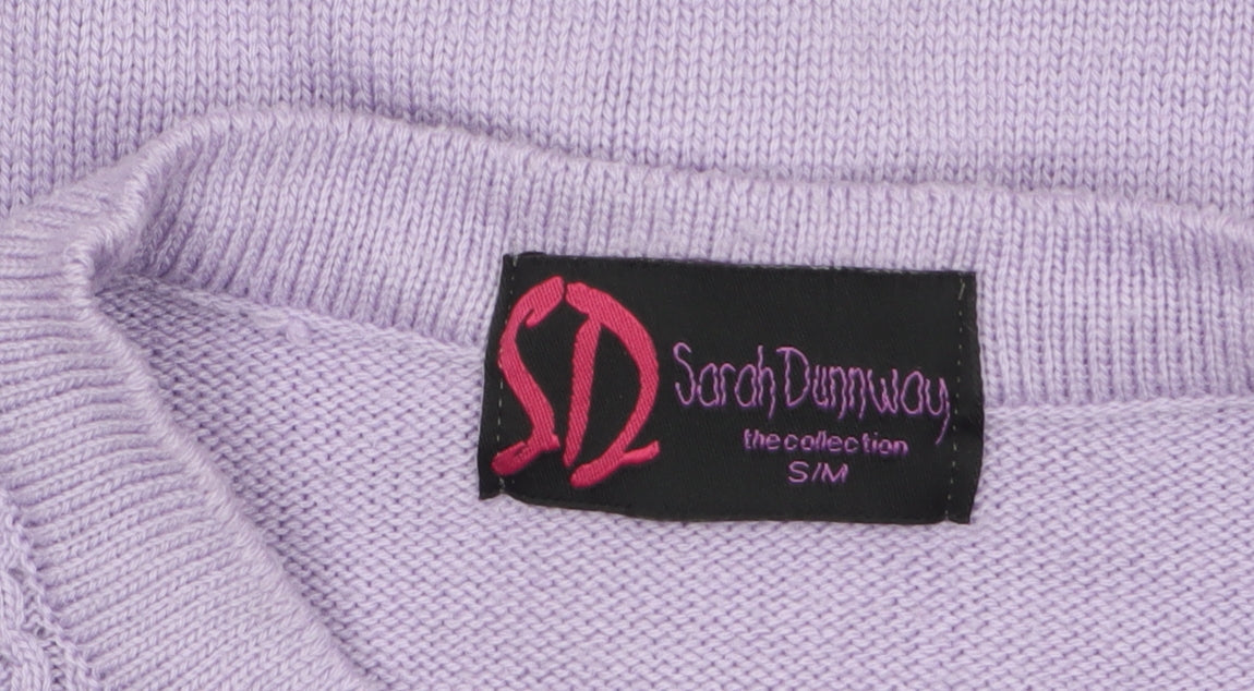 Womens UK Size S Sarah Dunnway Purple Cardigan Jumper