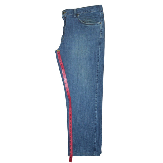 Mens UK Size L Lee Regular Fit Straight Blue Jeans