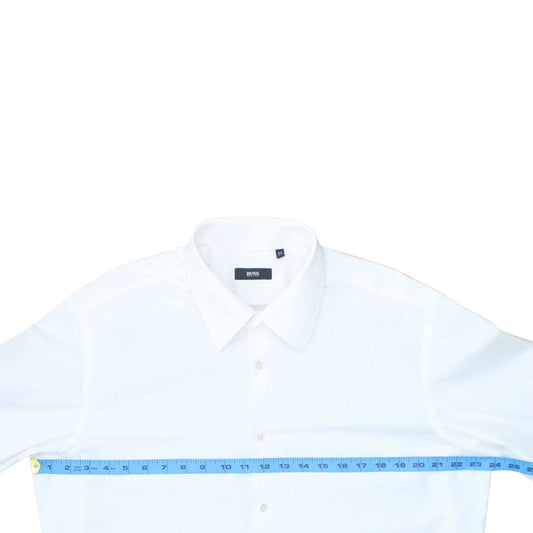 Mens UK Collar Size 44 HUGO BOSS Smart White Dress Shirt