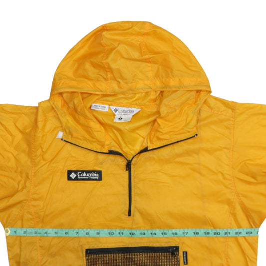 Columbia Men’s Yellow M Windbreaker Jacket Hooded Lightweight Nylon