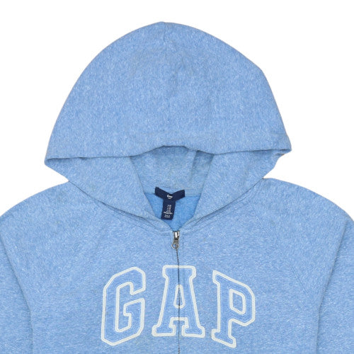 Mens UK Size M Gap Blue Full Zip Hoodie
