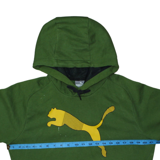 Mens UK Size S PUMA Green Pullover Hoodie