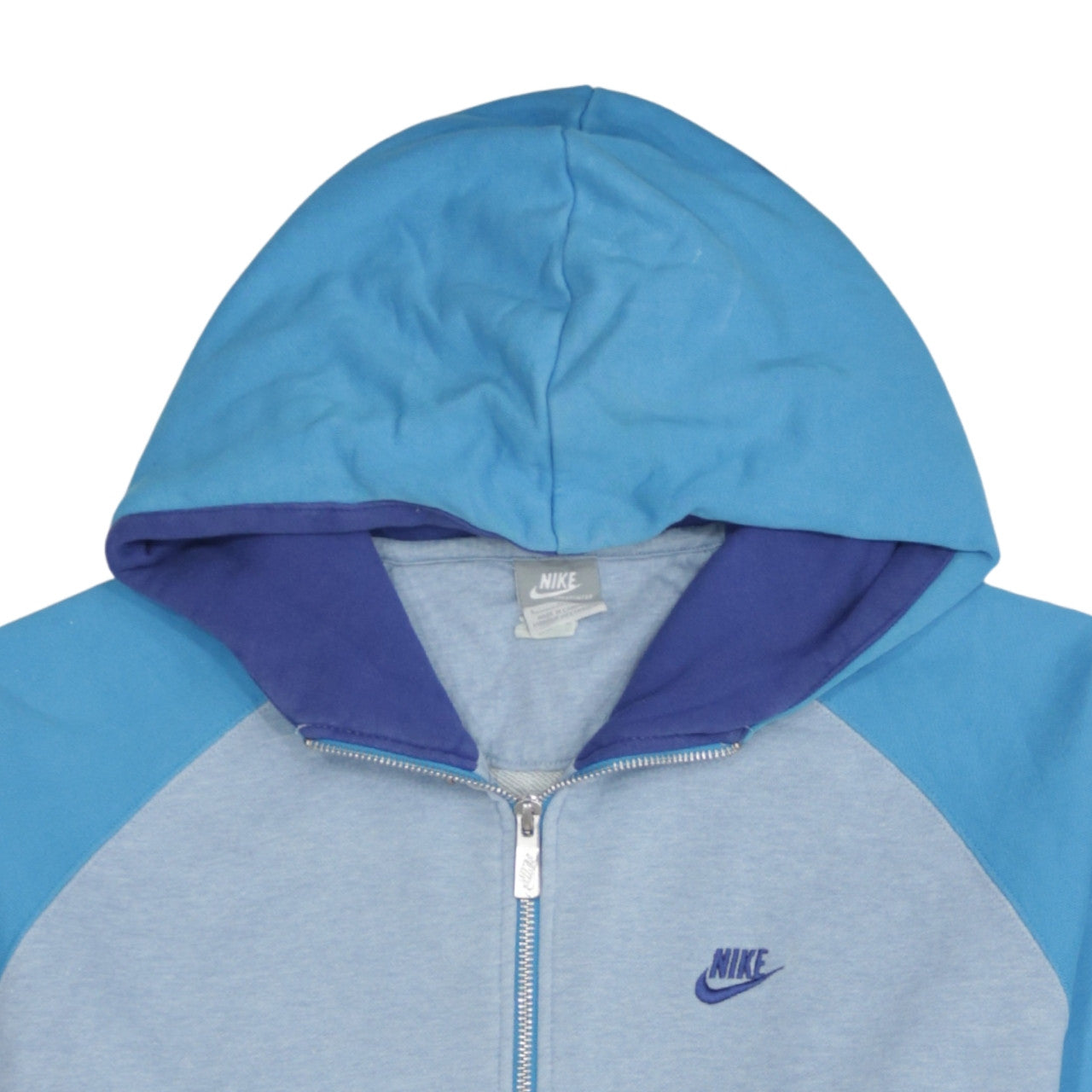 Mens UK Size L Nike Blue Full Zip Hoodie