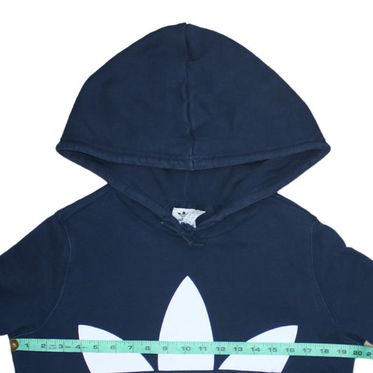 Womens UK Size 12 adidas Blue Pullover Hoodie