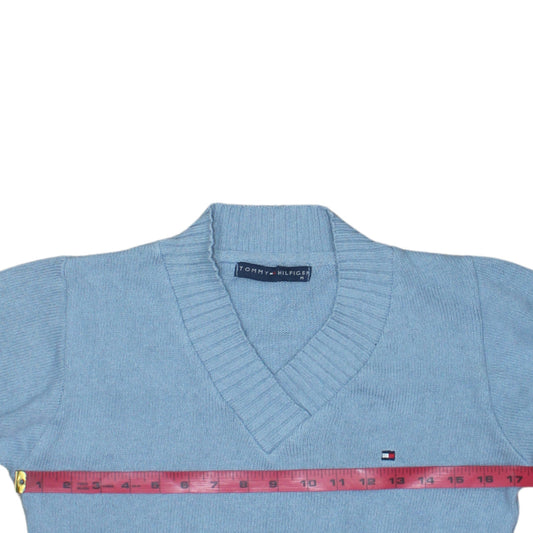 Womens UK Size M Tommy Hilfiger Blue Pullover Jumper